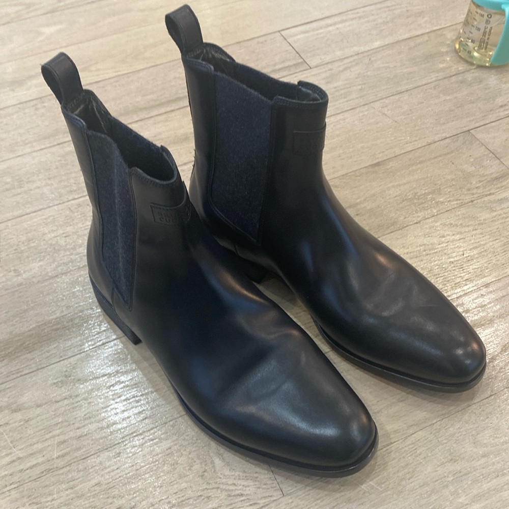 Brunello Cucinelli Leather Chelsea boots embellished block heel